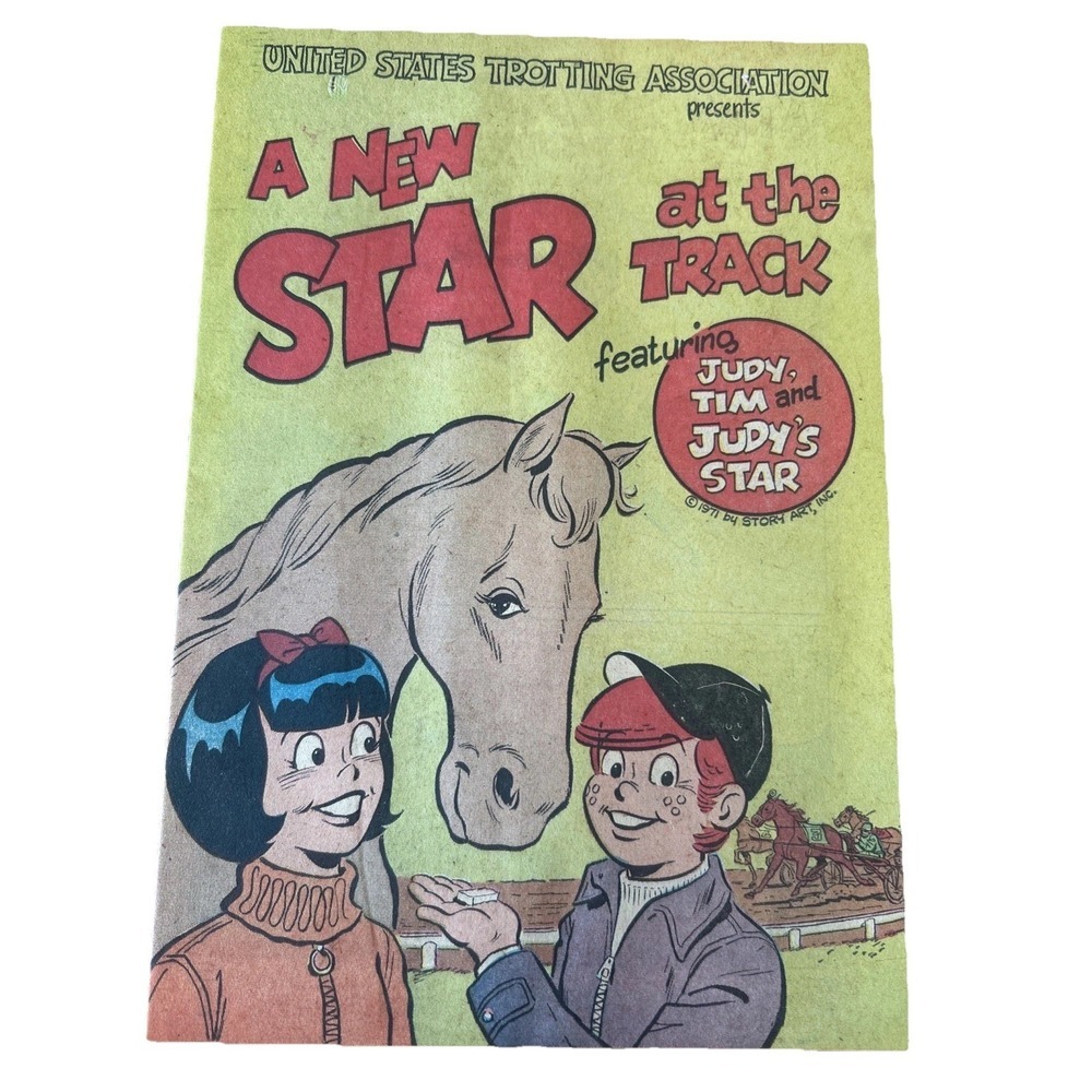 1971 A New Star at the Track United States Trotting Assoc. Comic Book Judy Tim
